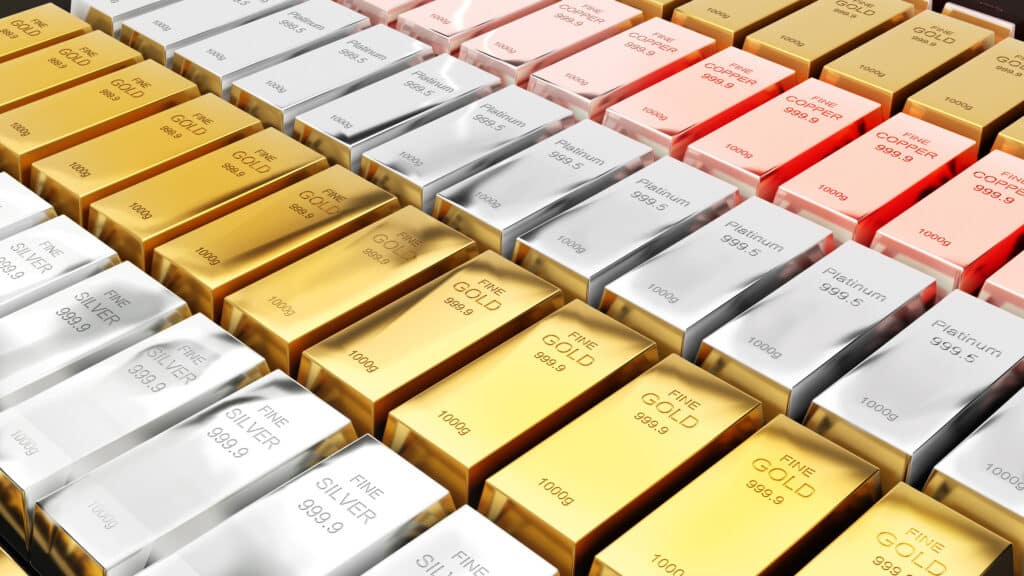 Different bullion bars illustrating precious metals investment strategy