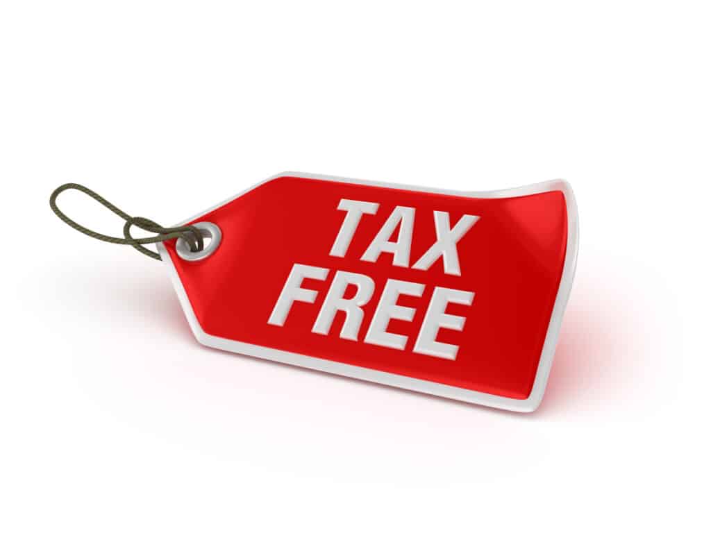 tax free no sales tax