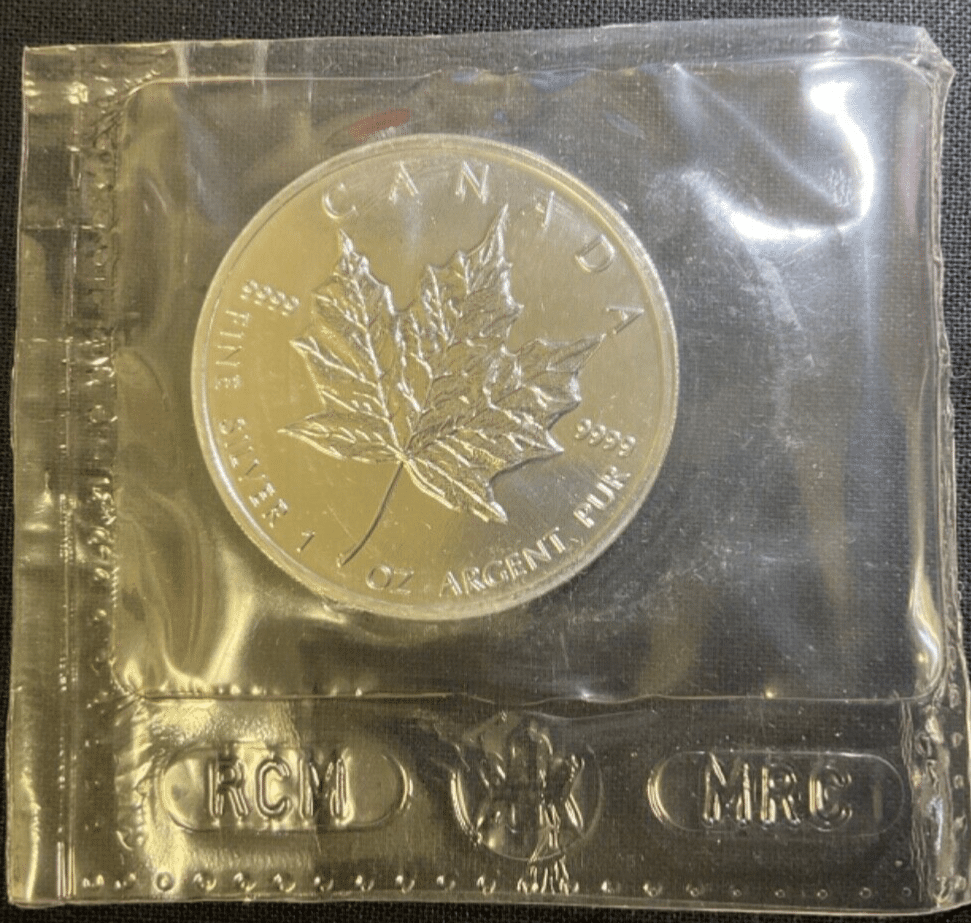 1997 Silver Maple Leaf Canada 1 oz .999 Silver - Key Date Low